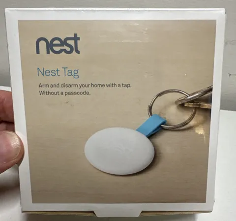 Google Nest Tag Wireless Home Security Key Fob - White/Blue - NEW SEALED!