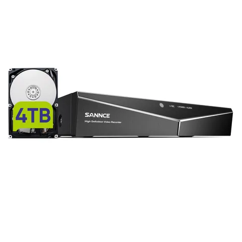 16 Channel CCTV DVR with 4TB Hard Drive, 1080p Lite 5-in-1 Hybrid Video Recor...