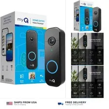 Chamberlain myQ Video Doorbell | 2K Camera, Battery/Wired, Color Night Vision...