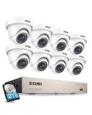 ZOSI 5MP Lite 8CH DVR 1080P H.265 CCTV Security Camera System Night Vision