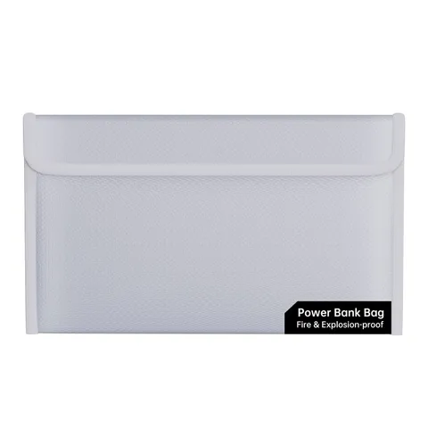 Fireproof Lipo Battery Bag 10.7x6.3" Silver ExplosionProof Lithium Pouch