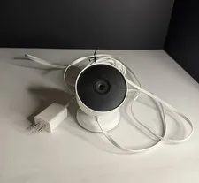 Google Nest Cam Indoor Wired 2nd Gen Security Camera White w/ Extended Adapter