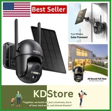 Advanced WiFi Solar Security Camera - 360° View with Night Vision & Alerts