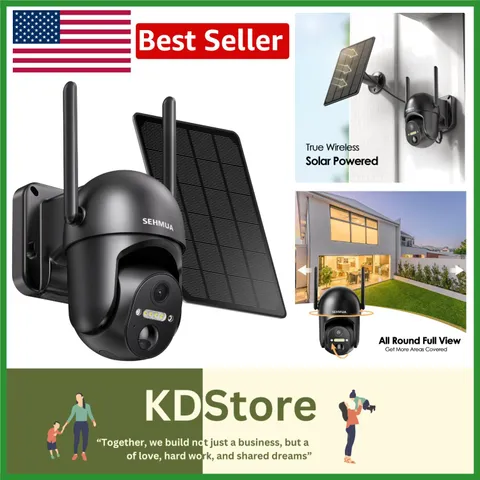 Advanced WiFi Solar Security Camera - 360° View with Night Vision & Alerts