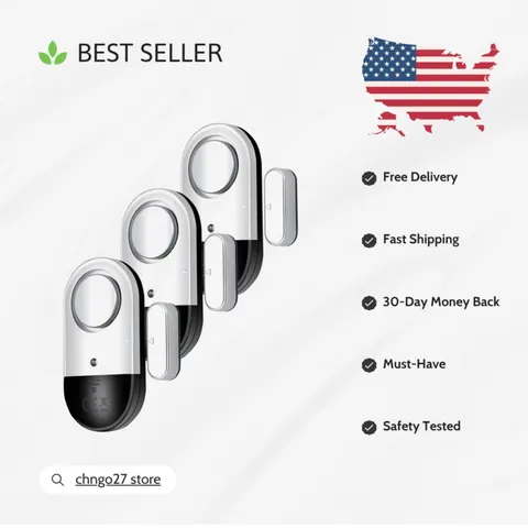 Triple Pack 120 dB Door & Window Alarms - Safeguard Kids & Dementia Patients