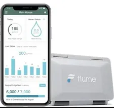Flume 2 F2100 Smart Home Water Monitor Leak Detector WiFi Water Usage Sensor