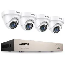 8-Channel H.265 plus 3K-Lite DVR Home Security Camera System with 4 Wired 1080P