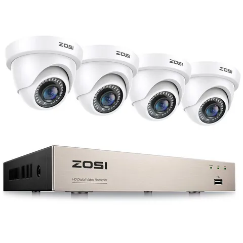8-Channel H.265 plus 3K-Lite DVR Home Security Camera System with 4 Wired 1080P