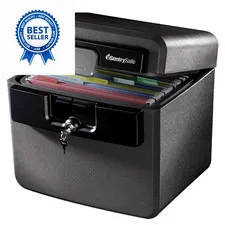 SentrySafe Black Fireproof and Waterproof Safe, File 0.65 Cubic Feet, black
