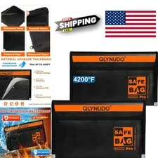 Fireproof Document Holder 9.5x5.8 Inches Black for Savings Challenge and Travel