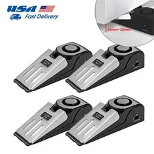 4Pcs/Set Door Stop Alarm Door Stopper Security 120DB Siren Portable Travel Home