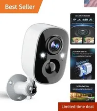 Color Night Vision Wireless Security Camera with AI Alerts & Long Battery Life