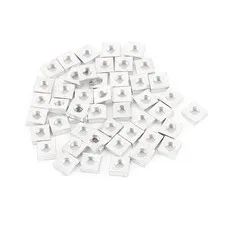 50pcs M4 7.8 x 7.8 x 2mm Stainless Steel Square Screw Fixing Nuts