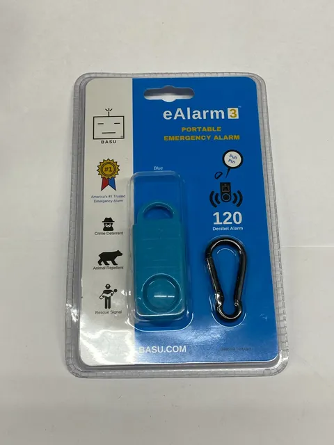 BASU eAlarm3 Portable Pin-Pull Emergency Alarm, 120 Decibel