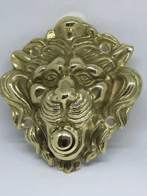 Solid Brass Lion Bell