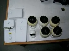 UBIQUITY SECURITY CAMERAS (5) G-3-AF, (1) G-3 FLEX, (2) NANOSWITCH'S