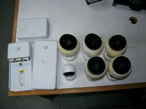UBIQUITY SECURITY CAMERAS (5) G-3-AF, (1) G-3 FLEX, (2) NANOSWITCH'S