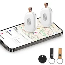 Air Tracker 2 Pack, Bluetooth Tracker with Holder Keychain, Keys Finder and I...