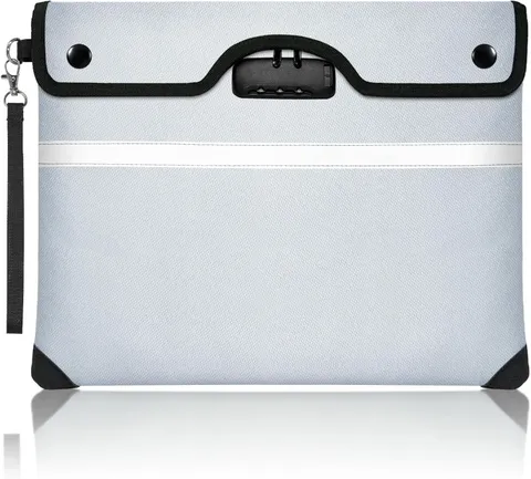 6200°F Fireproof Document Bag with Lock, 15X 11.8 Inch Fire Proof Bag