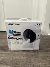 Night Owl 8 Channel 4K Bluetooth DVR with 1TB Hard Drive and 4 Wired 4K - NEW