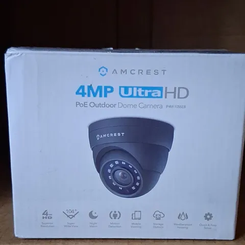 Amcrest IP4M-1055EB 4MP PoE Outdoor Dome IP Camera Night Vision ONVIF
