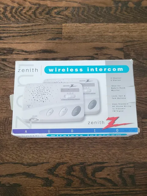 Zenith ALG 1188 - Wireless Intercom 3 Channel 2 Stations - New In Open Box 