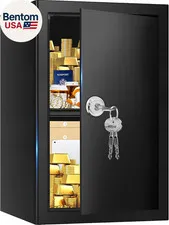 2.6 Cubic Feet Fireproof Safe Box with Key Lock, Hidden Steel Security Box with