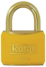 40mm Brass Lock with Yellow Plastic Coating & Double Bolts Closure