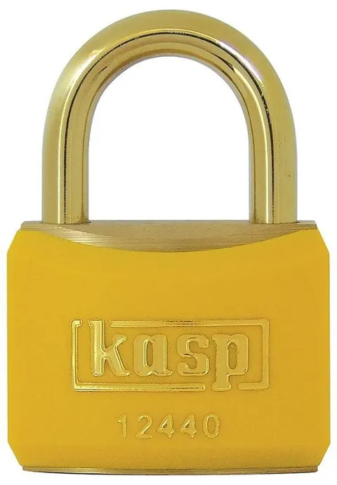 40mm Brass Lock with Yellow Plastic Coating & Double Bolts Closure