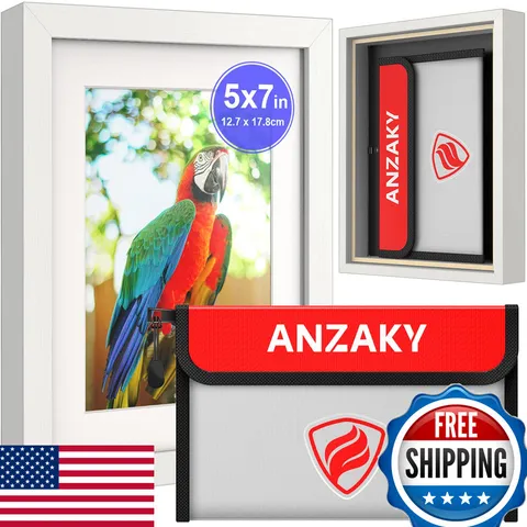 Anzaky Photo Picture Frame Diversion Safe Fireproof Waterproof Money Bag