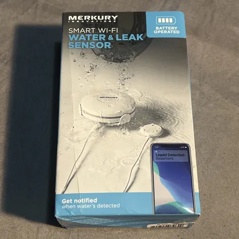 Merkury Innovations Smart Water & Flood Sensor, Requires 2.4 GHz Wi-Fi Brand New