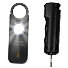 Personal Safety Alarm & Pepper Spray Combo Self Defense Pack for Women- Black