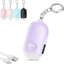 Hion Self Defense Alarm 130dB Rechargeable Purple Women