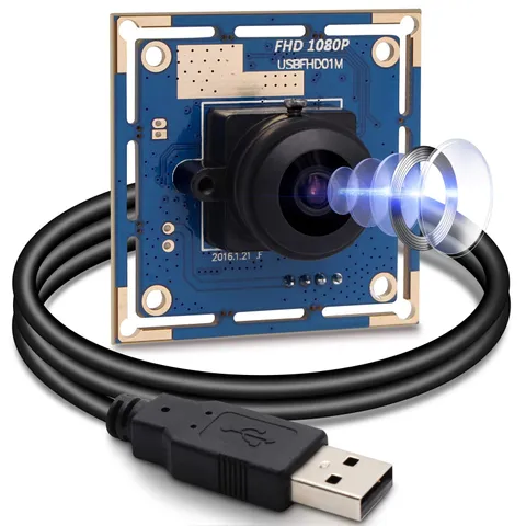 1080P USB Module, Fisheye Wide Angle, UVC Webcam Board 1080P/30fps, 480P/100f...