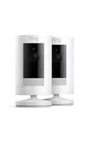 2 Pack-Ring Stick Up Cam Battery White Wireless Wi-Fi 1080p HD Indoor/Outdoor