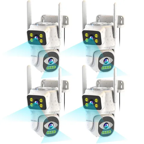 Cameras for Home Security with Dual Lens, 2.4G/5G Outdoor Security Camera, Wi...