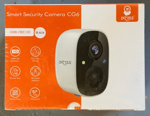 Dzees CG6 White Black Waterproof 1080p HD Wire Free Smart Security Camera NEW