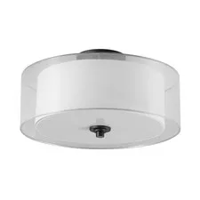 Globe Electric 65895 2-Light Semi-Flush Mount Ceiling Light, Matte Alina
