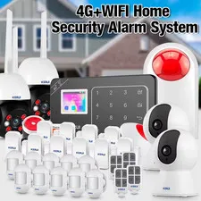 4G GSM WiFi Wireless Home Alarm System Kit with Motion Sensor Door Sensor 433MHZ