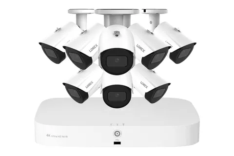 Lorex Fusion NVR with 8 IP Bullet Cameras - 4K 16-Channel 2TB Wired System
