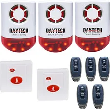 Strobe Siren Alarm Home Caring Loud Outdoor SOS Alert System 3 Red Flashing Sire