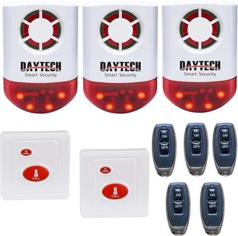 Strobe Siren Alarm Home Caring Loud Outdoor SOS Alert System 3 Red Flashing Sire