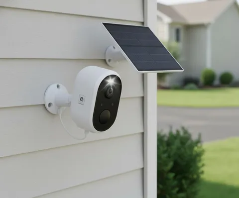 Solar Security Camera, Outdoor Wireless, 2K Color Night Vision, 2.4GHz WiFi