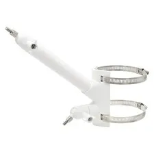 2-in-1 Pole Mount for Outdoor Cameras and Solar Panels, White