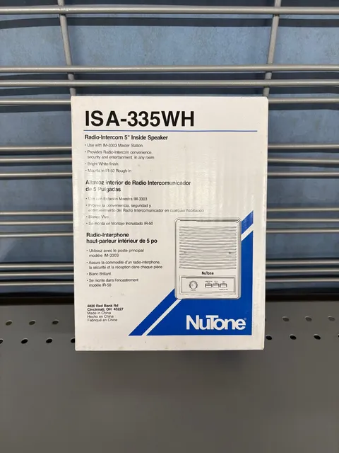 NuTone ISA-335WH Radio-Intercom 5" Inside Speaker NOS