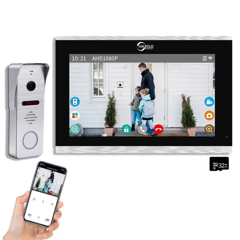10" Touch Screen Video Door Phone Kit, TUYA WiFi Smart Intercom System, Home
