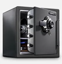 SentrySafe SFW205GQC Large Black Fireproof Waterproof Safe Combo Dial Key