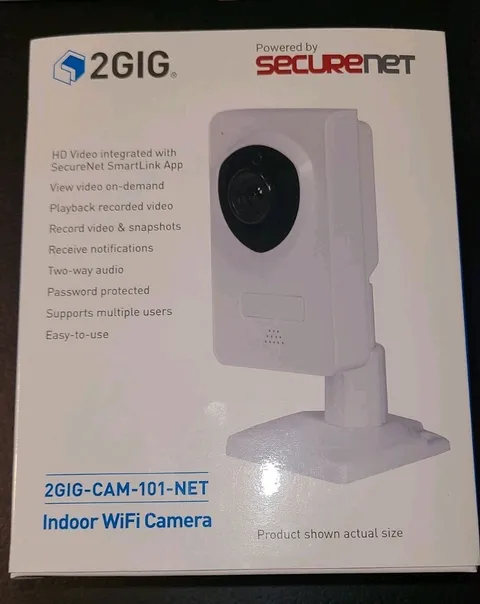 2GIG-CAM-101-NET 720p Indoor WiFi Cube Security Camera IR Day Night 3.6mm