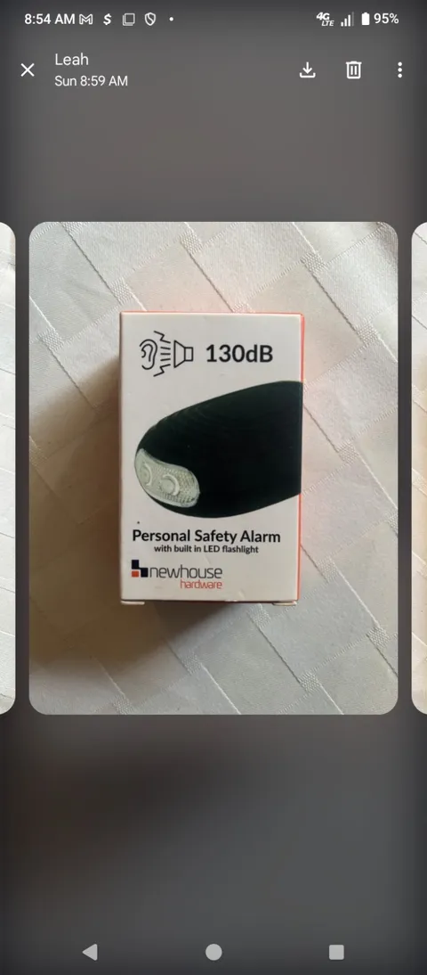 Personal Safety Alarm Keychain With 130dB Alarm & LED Light. Brand new