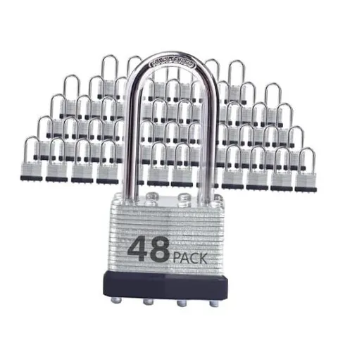 Keyed Alike Laminated Steel Padlocks with Long Shackle for 48P,Long Shackle